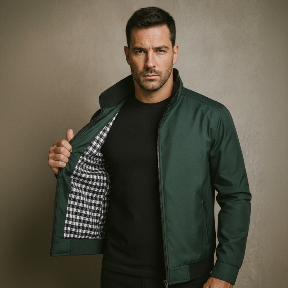 Mens Winter Lined Jacket - Becker Green