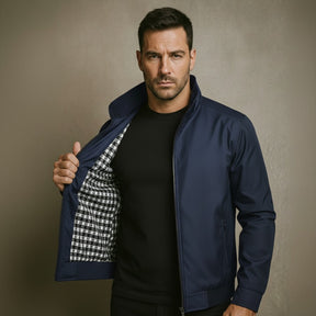 Mens Winter Lined Jacket - Becker Navy Blue