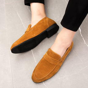 Mocassim Loafer Masculino de Camurça Piazzi Caramelo