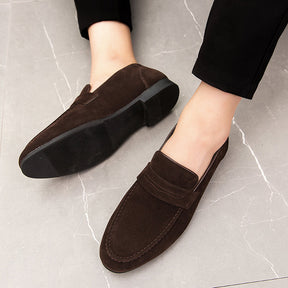 Mocassim Loafer Masculino de Camurça Piazzi Marrom